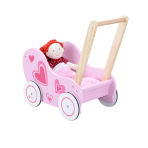 Детска розова количка за кукли проходилка