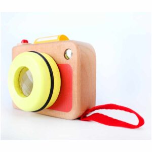 Детска играчка дървен фотоапарат
