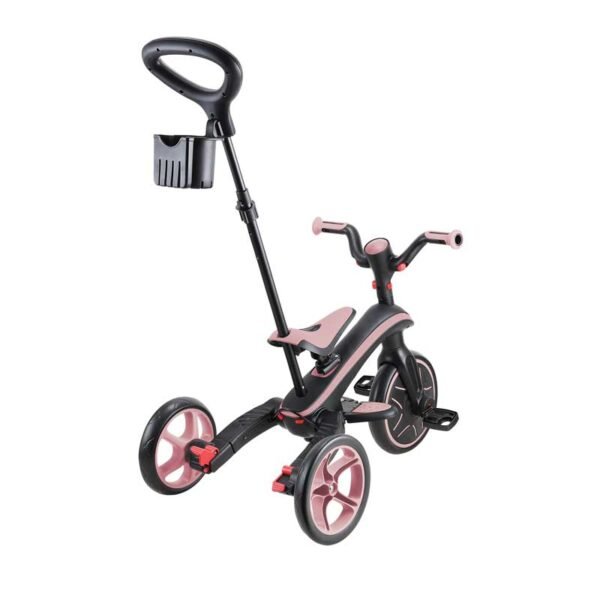 Детска триколка 4 в 1 GLOBBER EXPLORER TRIKE FOLDABLE, сгъваема, розов цвят - Image 9