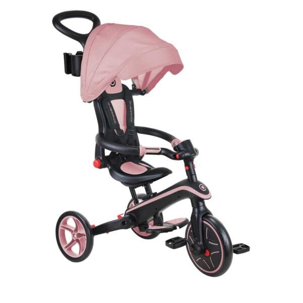 Детска триколка 4 в 1 GLOBBER EXPLORER TRIKE FOLDABLE, сгъваема, розов цвят - Image 2