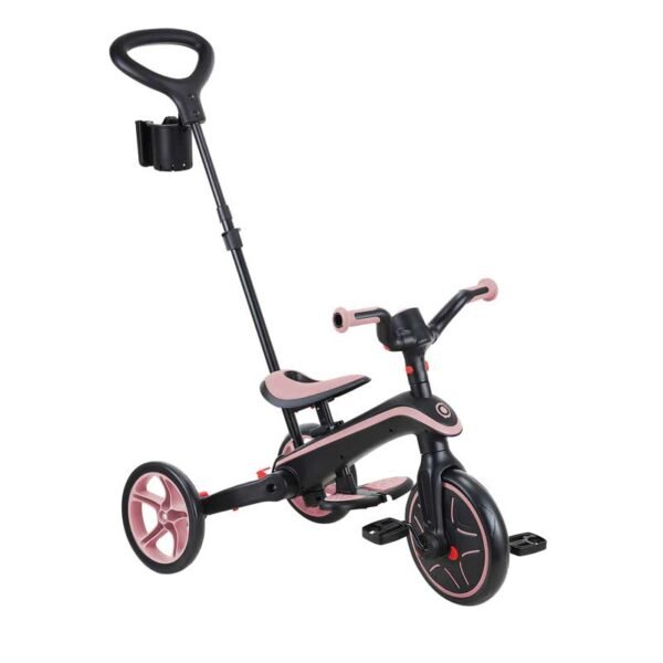 Детска триколка 4 в 1 GLOBBER EXPLORER TRIKE FOLDABLE, сгъваема, розов цвят - Image 4