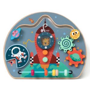 Интерактивната дървена детска играчка - "Космическа ракета" от производителя Classic World представлява невероятно забавна и образователна дъска