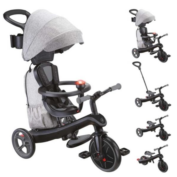 Триколка 4 в 1 GLOBBER EXPLORER TRIKE DELUXE PLAY със сенник в черен цвят - Image 2