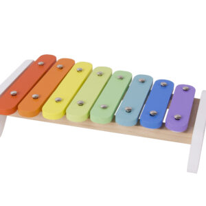 Многоцветен дървен ксилофон за деца